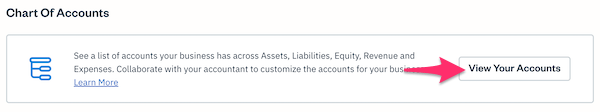 View your accounts button in Accounting section.