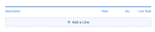 Add a Line button on estimate.