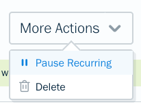 Pause recurring button on template.