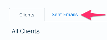 Sent Emails button in Client section.