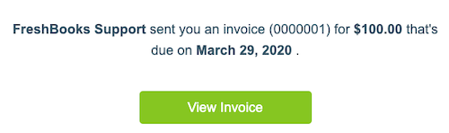 Email with view invoice button.
