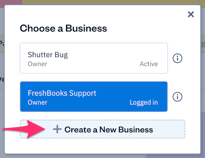 Add business button.