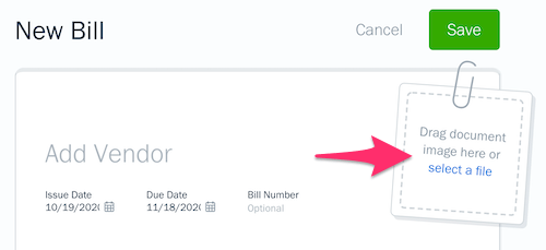 Select a file link on Bill.