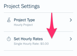 project settings button.