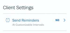 Send reminders button.