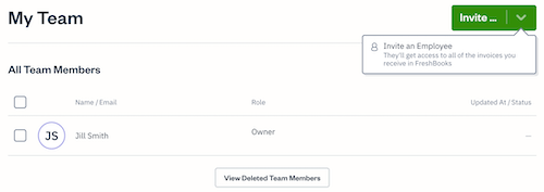 My Team section with invite button.
