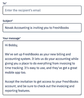 Preview of invitation with fields to fill out.